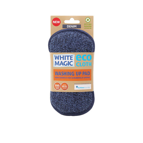 White Magic Microfibre Washing Up Eco Pad Denim - Image 02