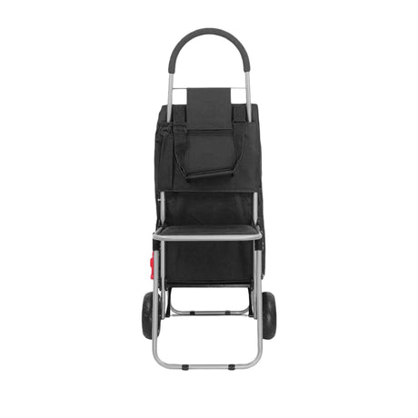 White Magic Handy Trolley with Seat Black - Image 02