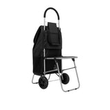 White Magic Handy Trolley with Seat Black - Image 04