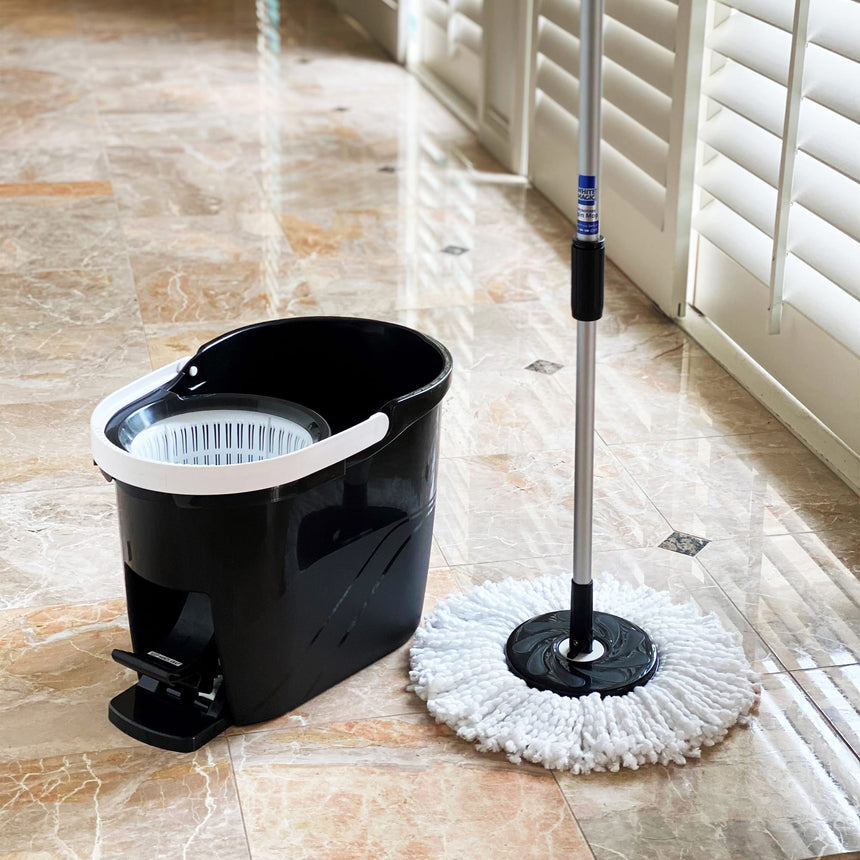 White Magic Spin Mop Duo Hand & Foot Press - Image 02