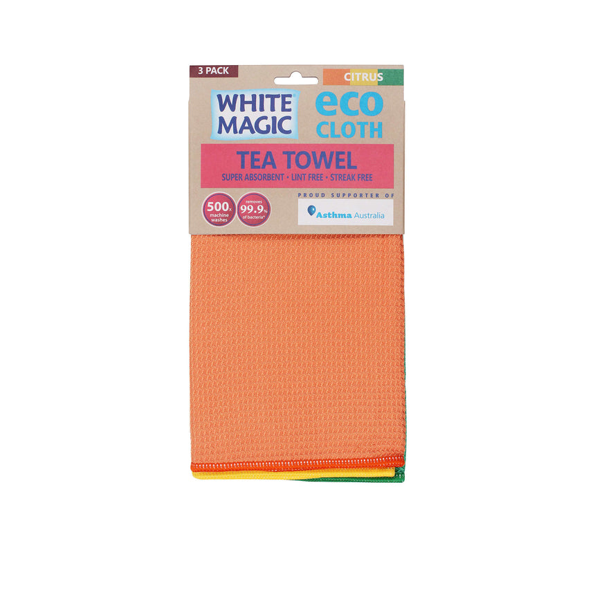 White Magic Eco Cloth Citrus Tea Towel Set 3 Piece - Image 03