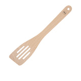 Wild Wood Curved Slotted Wok Spatula Beech 30cm - Image 01