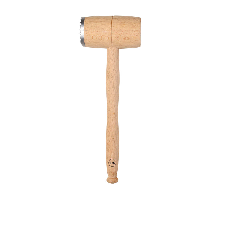 Wild Wood Wooden Meat Hammer Metal End Beech 28cm - Image 02