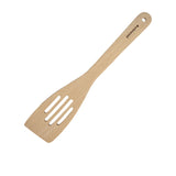 Wild Wood Curved Slotted Wok Spatula Beech 30cm - Image 01