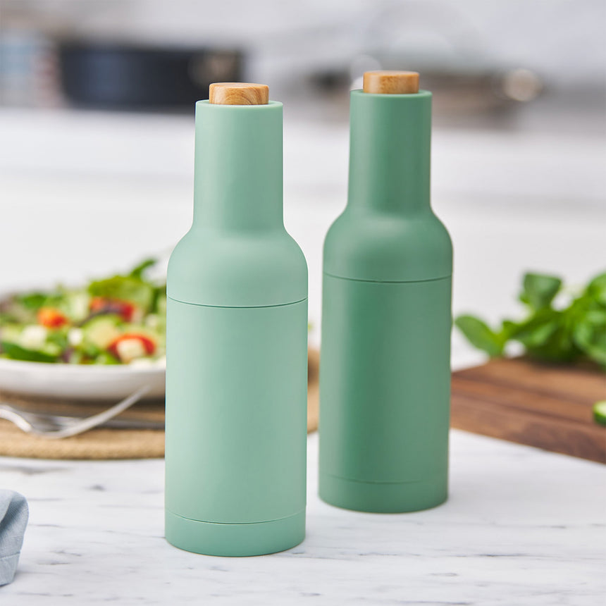 Wilkie Brothers Electric Gravity Salt & Pepper Grinder Set of 2 Eucalyptus Green - Image 04