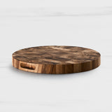 Wolstead Bonn Round End Grain Chopping Board 45x4.5cm - Image 01