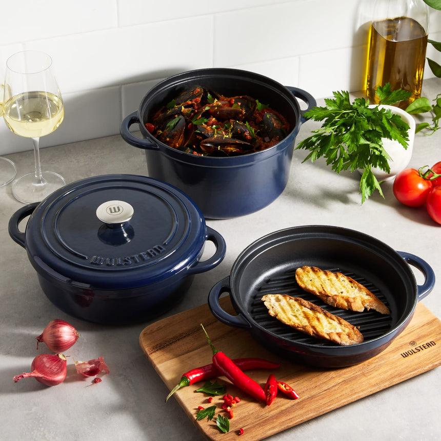 Wolstead Endure Stackable Casserole 4 Piece Set Navy - Image 05