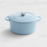 Wolstead Endure Round Enamel Cast Iron Casserole 26cm - 5L Ice Blue - Image 01