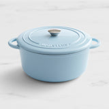 Wolstead Endure Round Enamel Cast Iron Casserole 28cm - 5.9L Ice Blue - Image 01