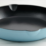 Wolstead Endure Round Enamel Cast Iron Frypan 26cm Ice Blue - Image 03