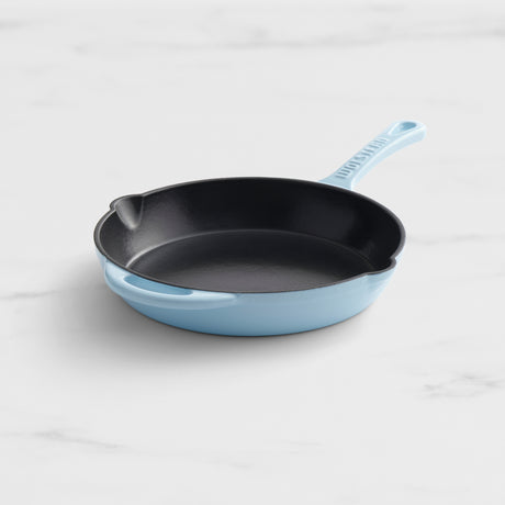 Wolstead Endure Round Enamel Cast Iron Frypan 26cm Ice Blue - Image 01