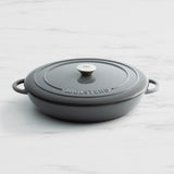 Wolstead Endure Round Enamel Cast Iron Shallow Casserole 30cm 3.5L Grey - Image 01