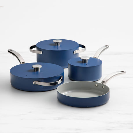 Wolstead Mineral 4 Piece Non Stick Cookware Set Navy - Image 01