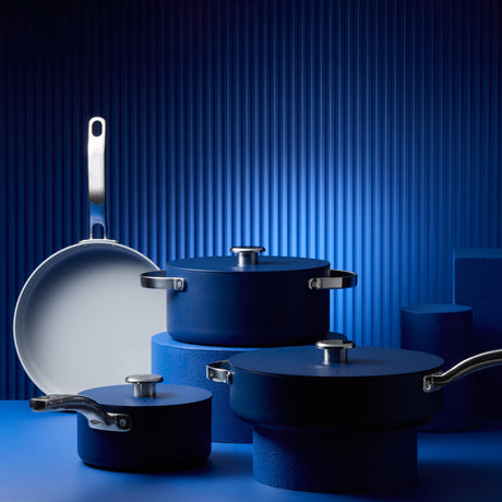 Wolstead Mineral 4 Piece Non Stick Cookware Set Navy - Image 02