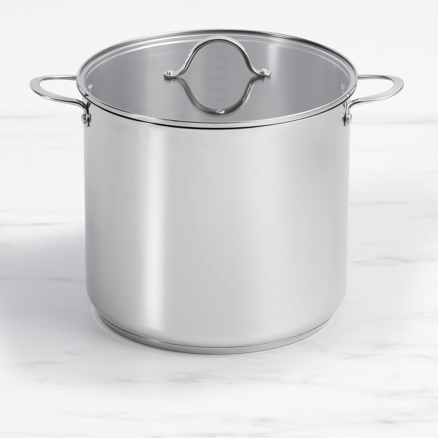 Wolstead Steeltek Stainless Steel Stockpot with Lid 30cm 19L - Image 01