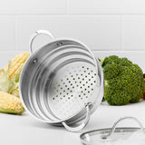 Wolstead Steeltek Stainless Steel Universal Steamer with Lid 16/18/20cm - Image 03