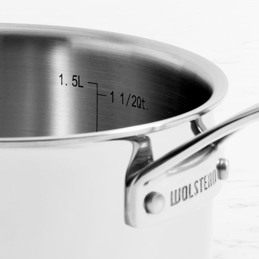 Wolstead Superior Steel Saucepan with Lid 16cm - Image 03