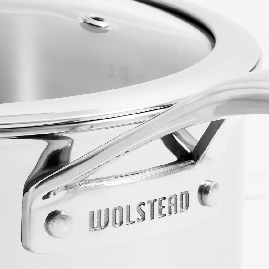Wolstead Superior Steel Saucepan with Lid 20cm - Image 02