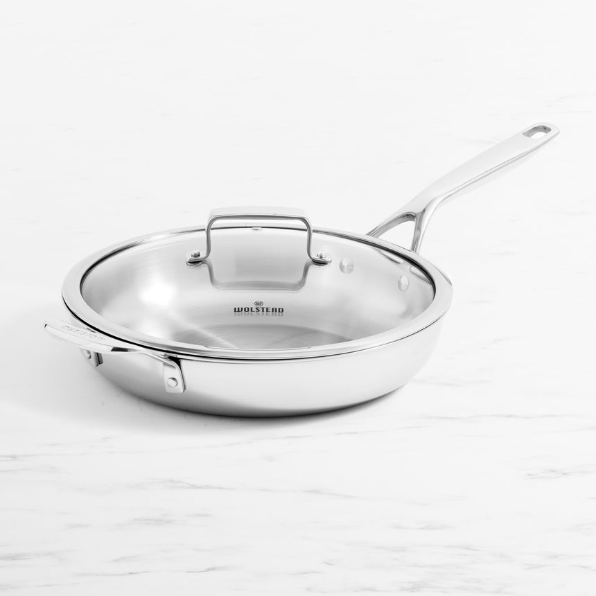 Wolstead Superior Steel Saute Pan with Lid 28cm - Image 01