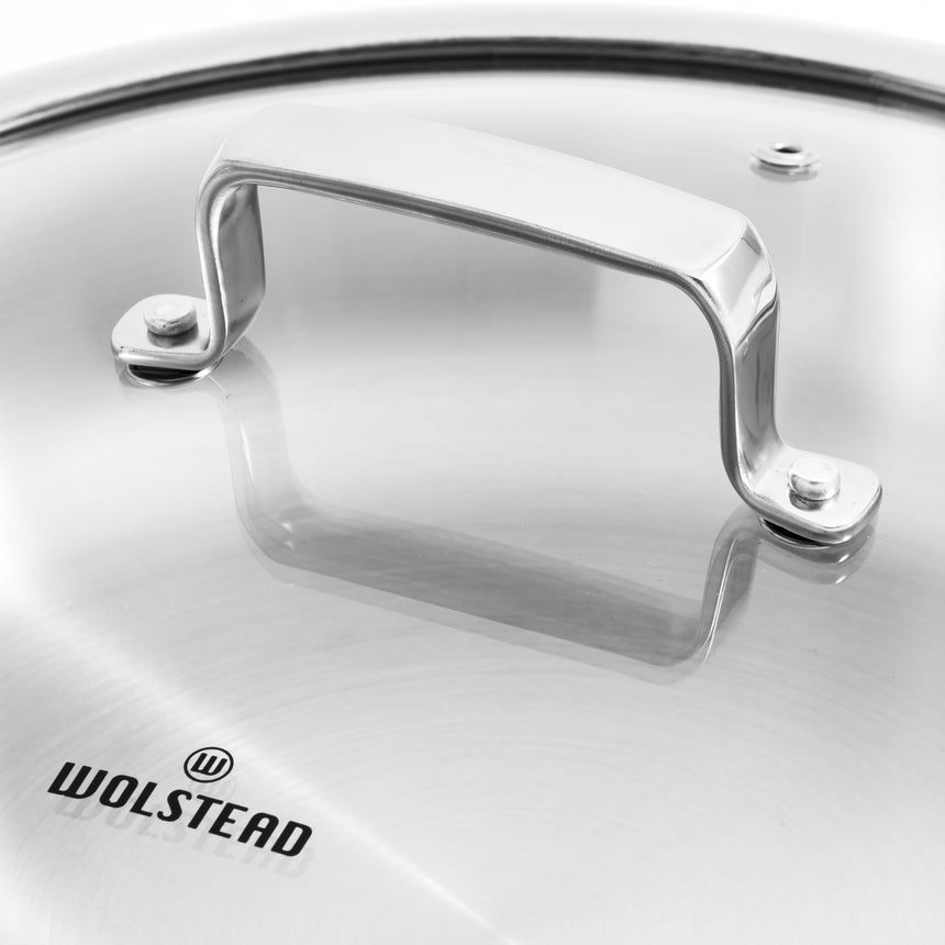 Wolstead Superior Steel Chef Pan with Lid 30cm - Image 03