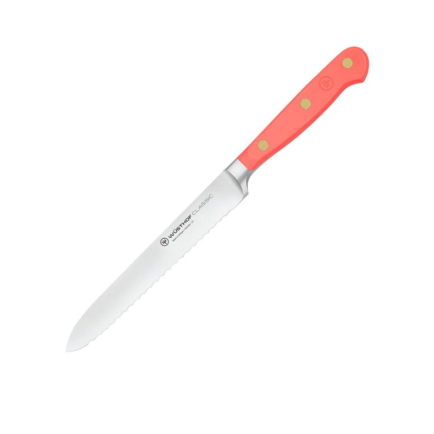 Wusthof Classic Serrated Utility Knife 14cm Coral Peach - Image 01