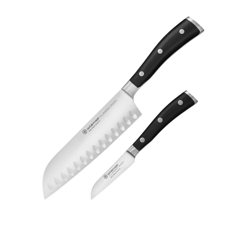 Wusthof Classic Ikon 2 Piece Santoku Knife Set - Image 01