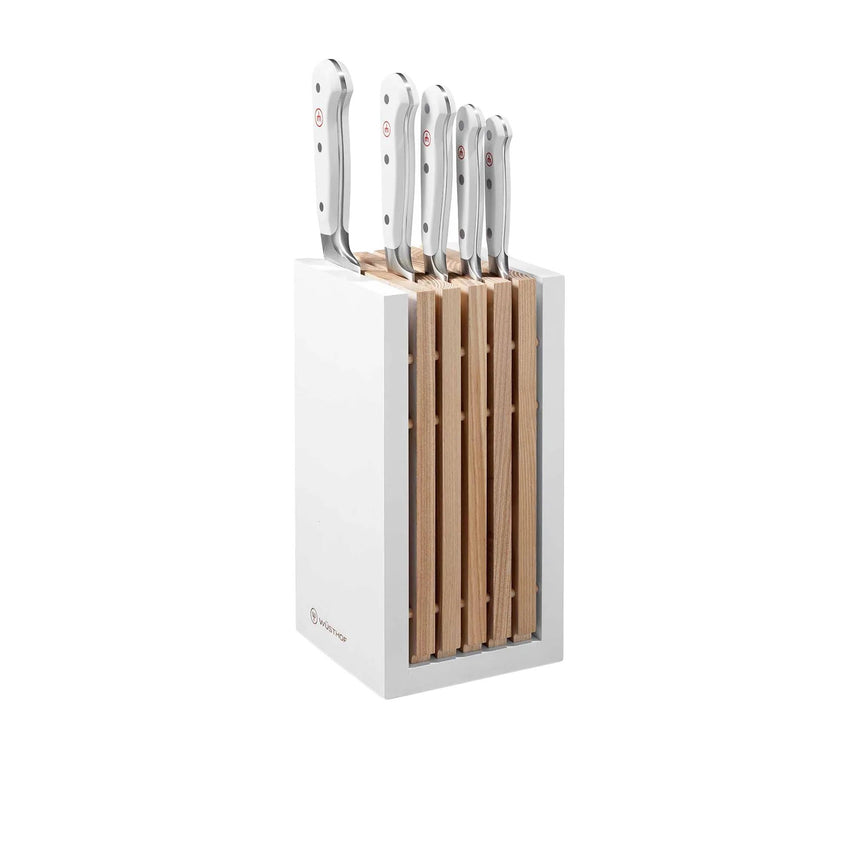 Wusthof Classic in White Slim Knife Block 6 Piece Knife Set - Image 01