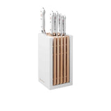 Wusthof Classic in White 6 Piece Design Knife Block Set with Santoku Knife - Image 01