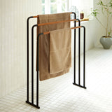 Yamazaki Plain Bath Towel Hanger Black - Image 02