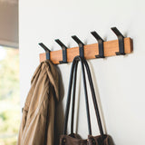 Yamazaki Rin Wall 5 Hook Coat Hanger Walnut - Image 04