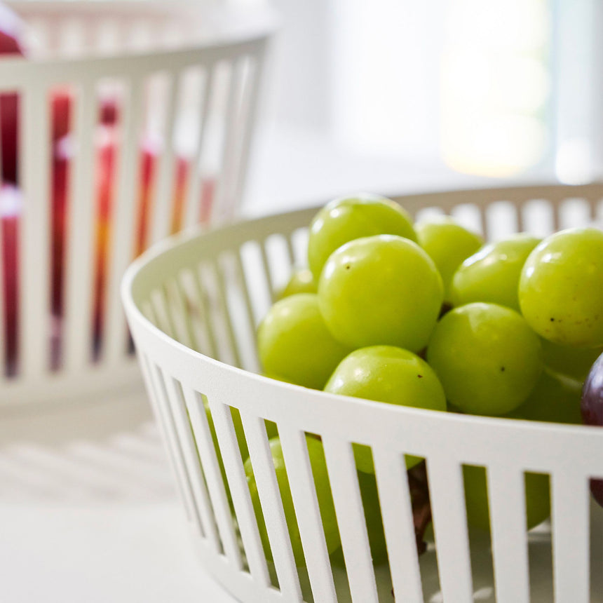 Yamazaki Tower Fruit Basket 25cm White - Image 04