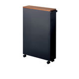 Yamazaki Tower Semi-Closed Storage Cart Black - Image 01