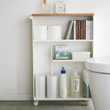 Yamazaki Tower Semi-Closed Storage Cart White - Image 05