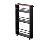 Yamazaki Tower Storage Cart with Handle Black - Image 01