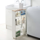 Yamazaki Tower Storage Cart with Handle White - Image 05