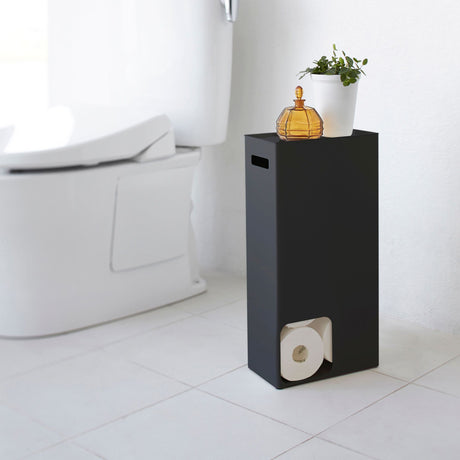 Yamazaki Tower Toilet Paper Stocker Black - Image 02