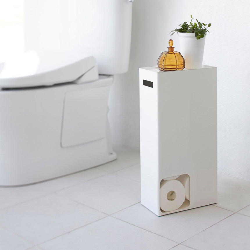 Yamazaki Tower Toilet Paper Stocker White - Image 02