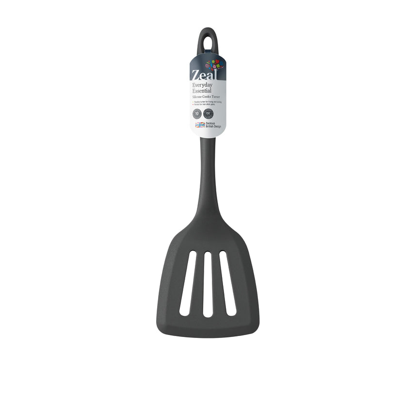 Zeal Silicone Slotted Turner Black - Image 03