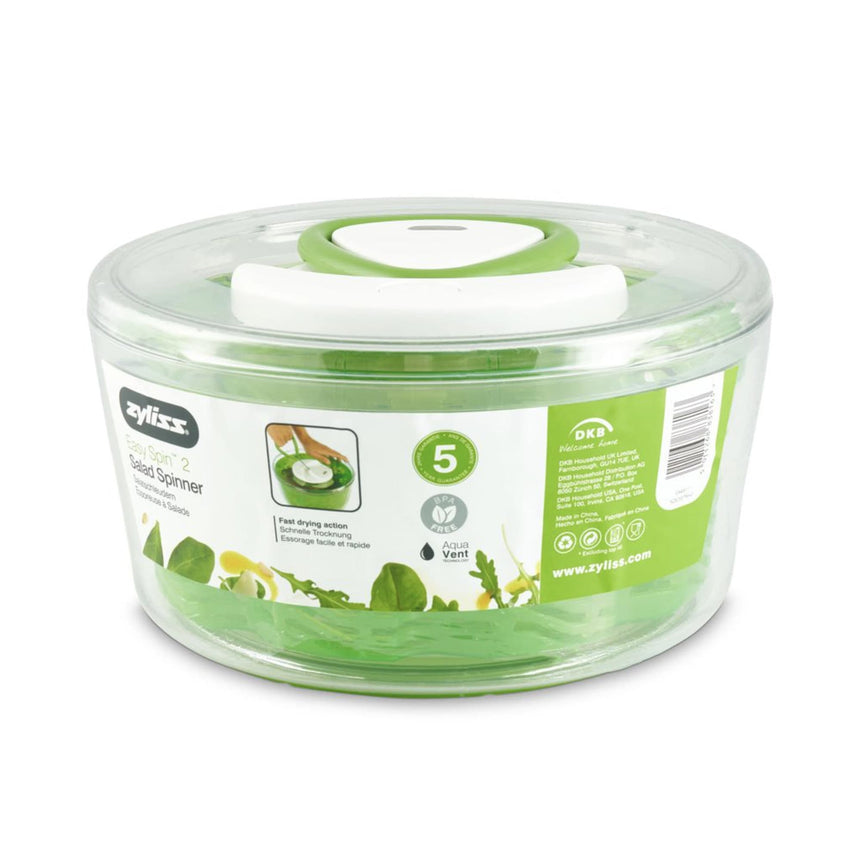 Zyliss Easy Spin 2 Small Salad Spinner Green - Image 02