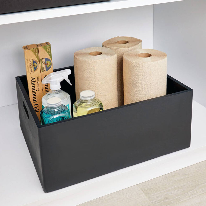 The Home Edit by iDesign Stacking All Purpose Bin XL Matte Black - Image 01