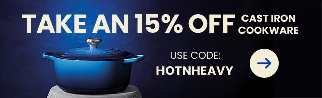 15% Off Cast Iron Cookware