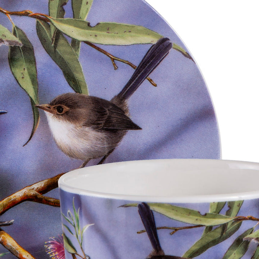 Ashdene Australian Wren Coral Gum Attraction Cup and Saucer