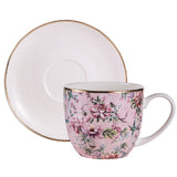 Ashdene Chinoiserie Cup and Saucer Set of 4 in Pink