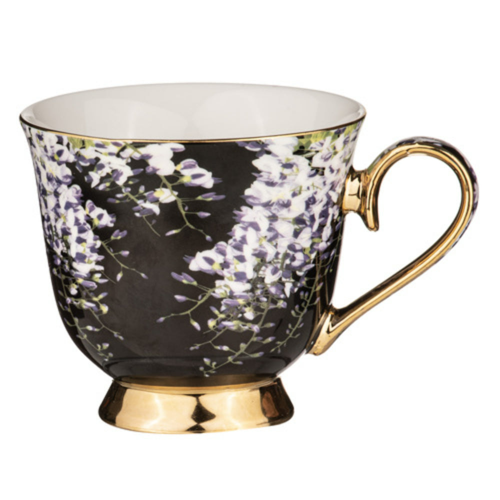 Ashdene Dark Florals Cup and Saucer 180ml Wisteria