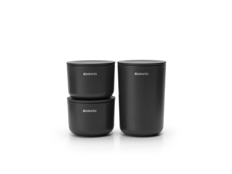 Brabantia Storage Pots Set of 3 Dark Grey