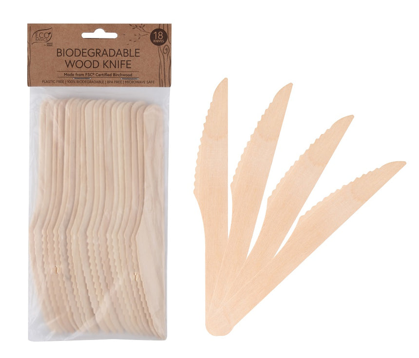 White Magic Biodegradable Bamboo Knife 18 Piece