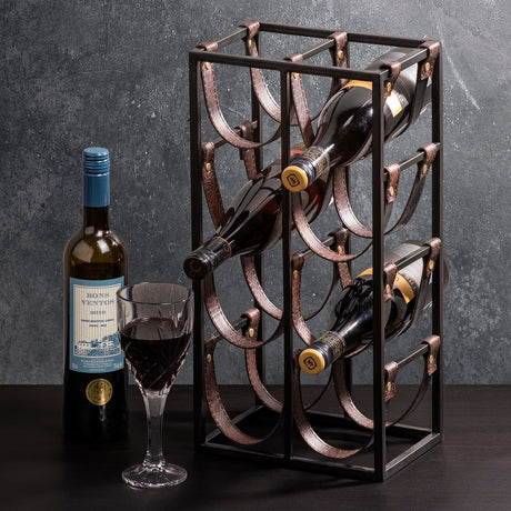 Tempa Brody Rustic Wine Rack in Black