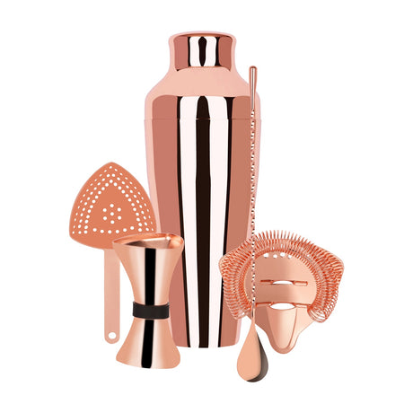 Zanzi Cocktail Shaker 5 Piece Set Rose Gold